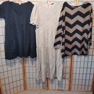 3/$20 LOT OF DRESSES TIERED BOHO SUMMER PRETTY GARDEN A NEW DAY-WOMENS SIZE XL